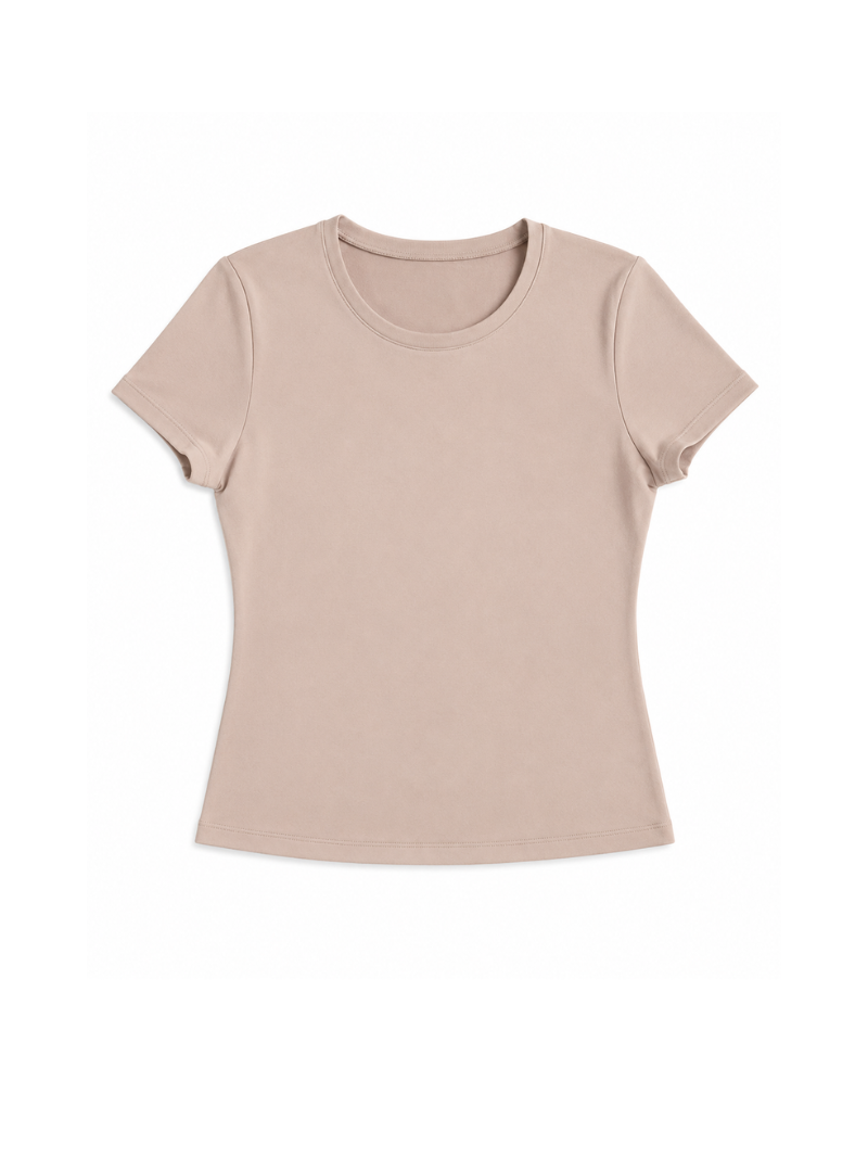 Koszulka do jogi Base Tee, Whipped Cream