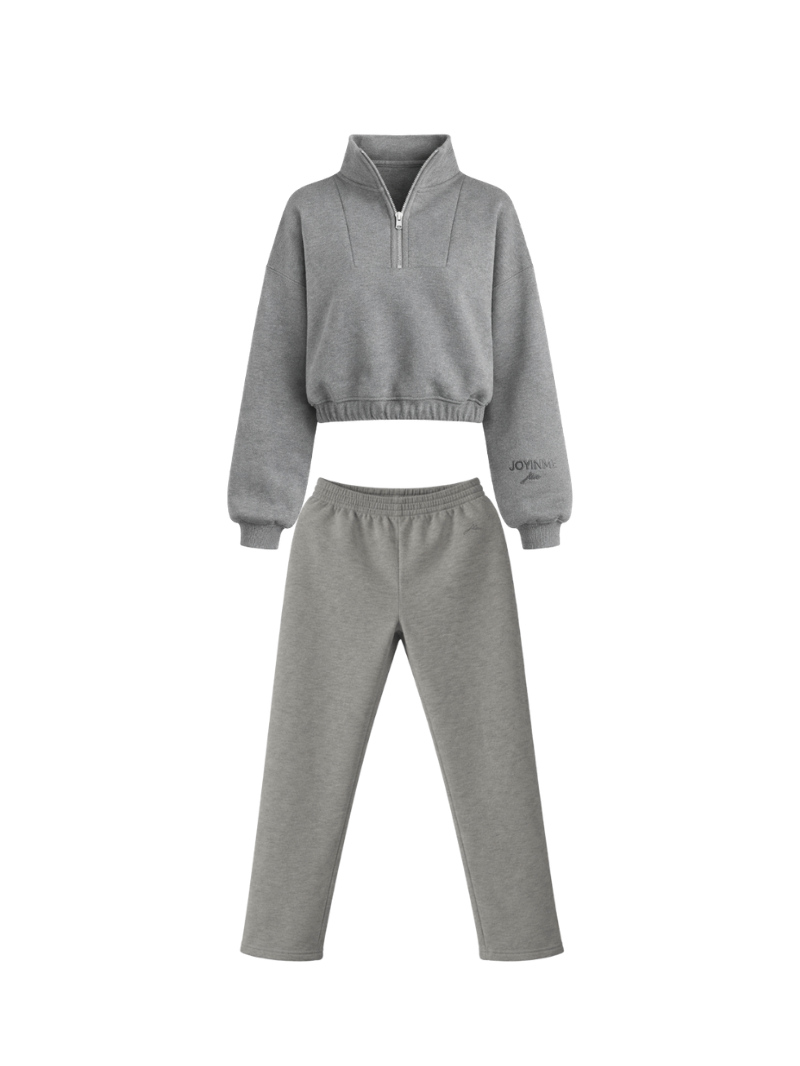 Komplet Bluza Half ZIp & Spodnie Bare, Melange