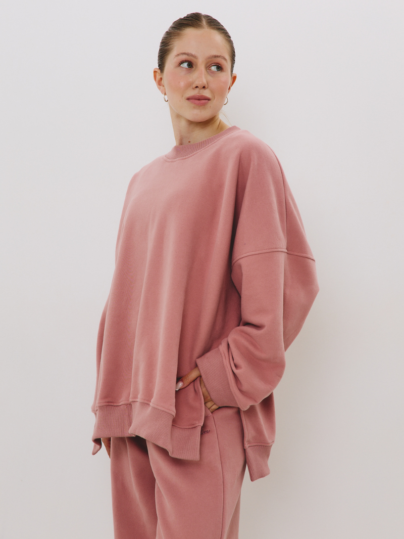 Bluza Oversize Kind, Dusty Blush Flower