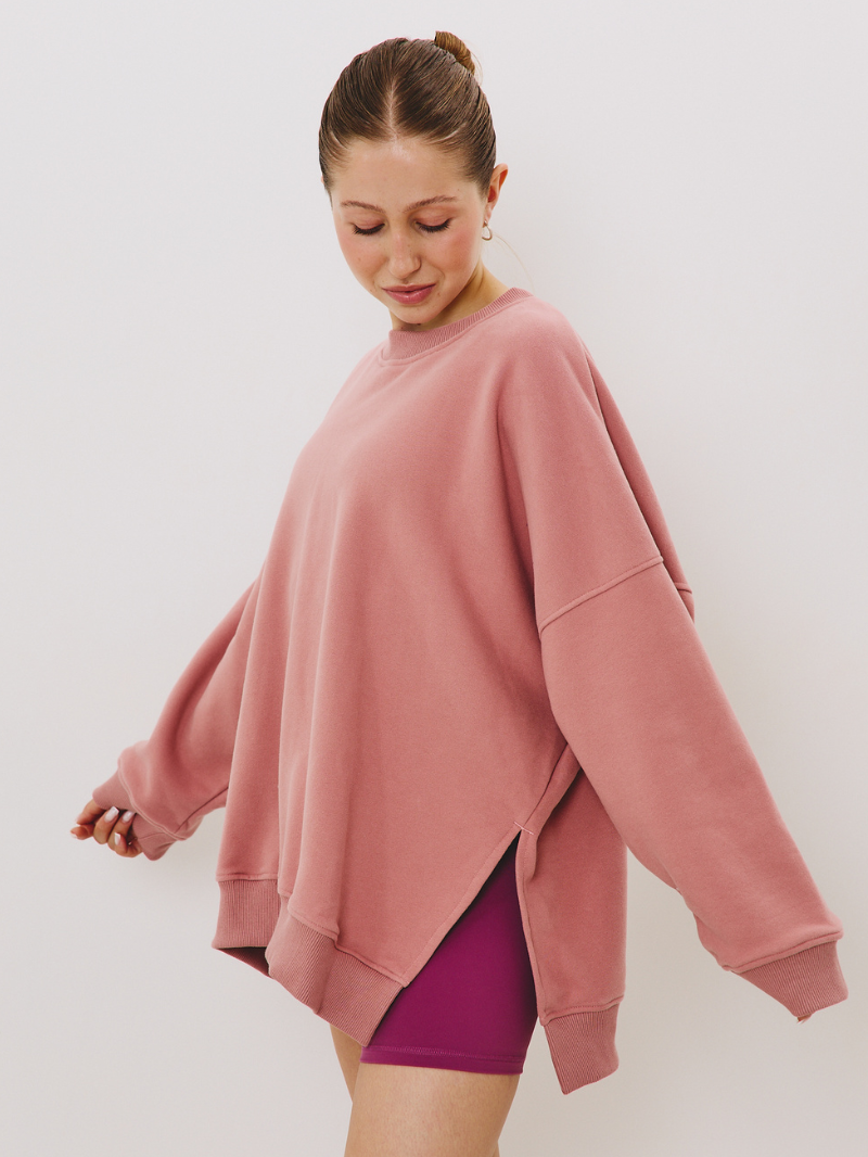 Bluza Oversize Kind, Dusty Blush Flower
