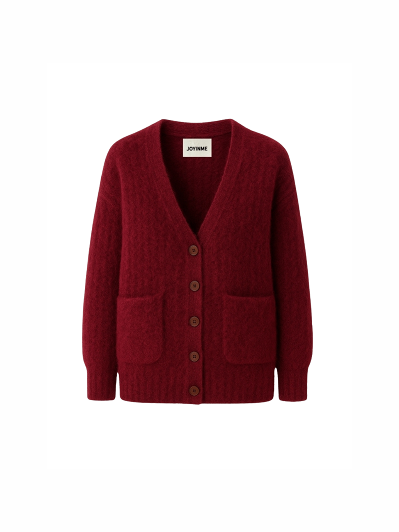 Ultra miękki sweter Yasumi z wełną jagnięcą, Merlot