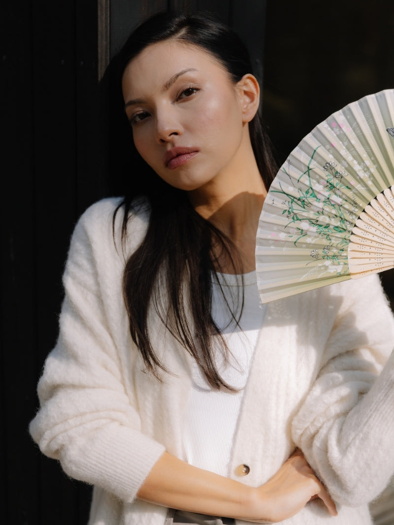 Ultra miękki sweter Yasumi z wełną jagnięcą, Vanilla Cloud