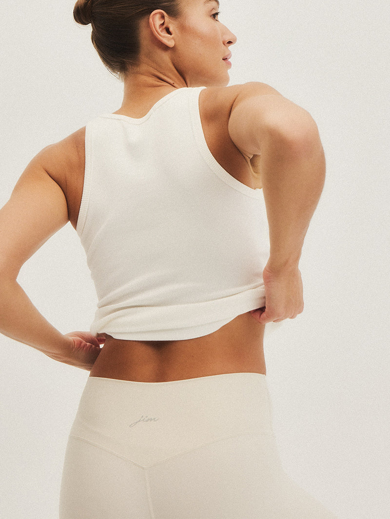 Legginsy do jogi 7/8, Oneness, ease™, Creamy White