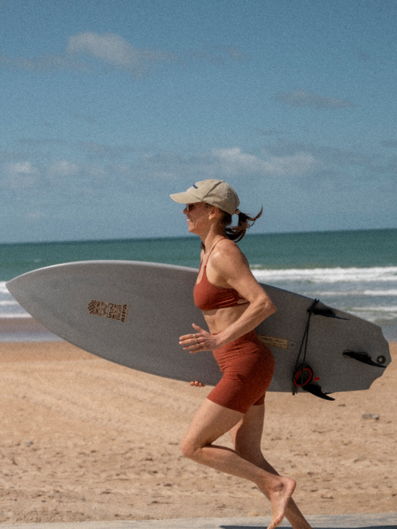 Brązowe damskie spodenki do jogi