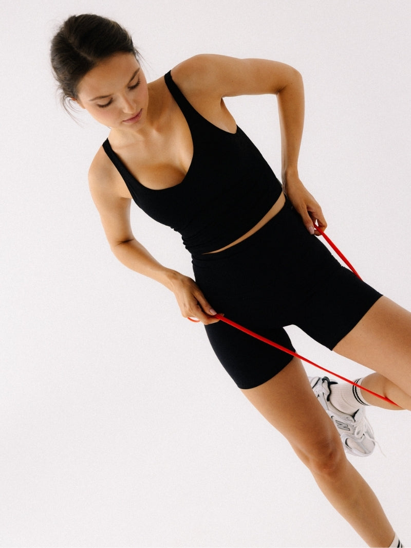 Czarne damskie spodenki sportowe JOYINME