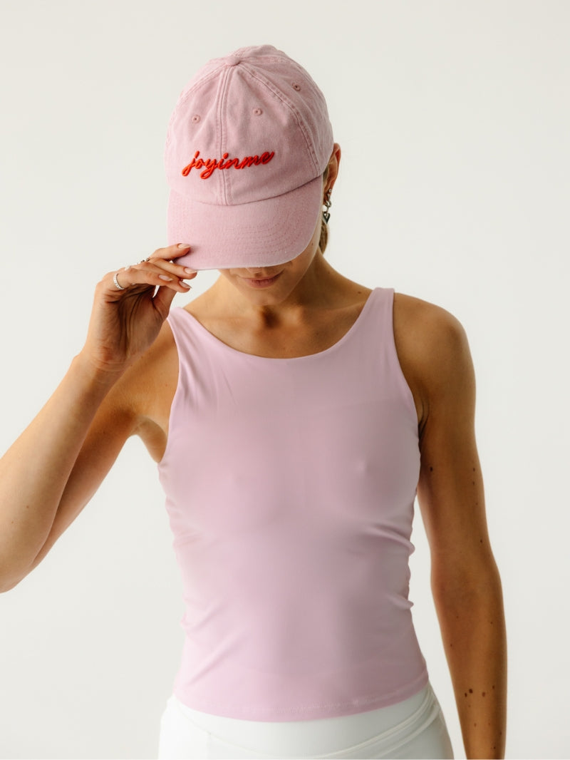 Różowa damska czapka z daszkiem Radiance - set z różowym topem