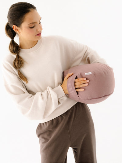 Szeroka damska bluza oversize w kremowym odcieniu z serii Spark o skróconym fasonie